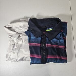 Ben Hogan Polo Shirt Lot Mens 3XL Performance Golf Striped Camo 2 Pack